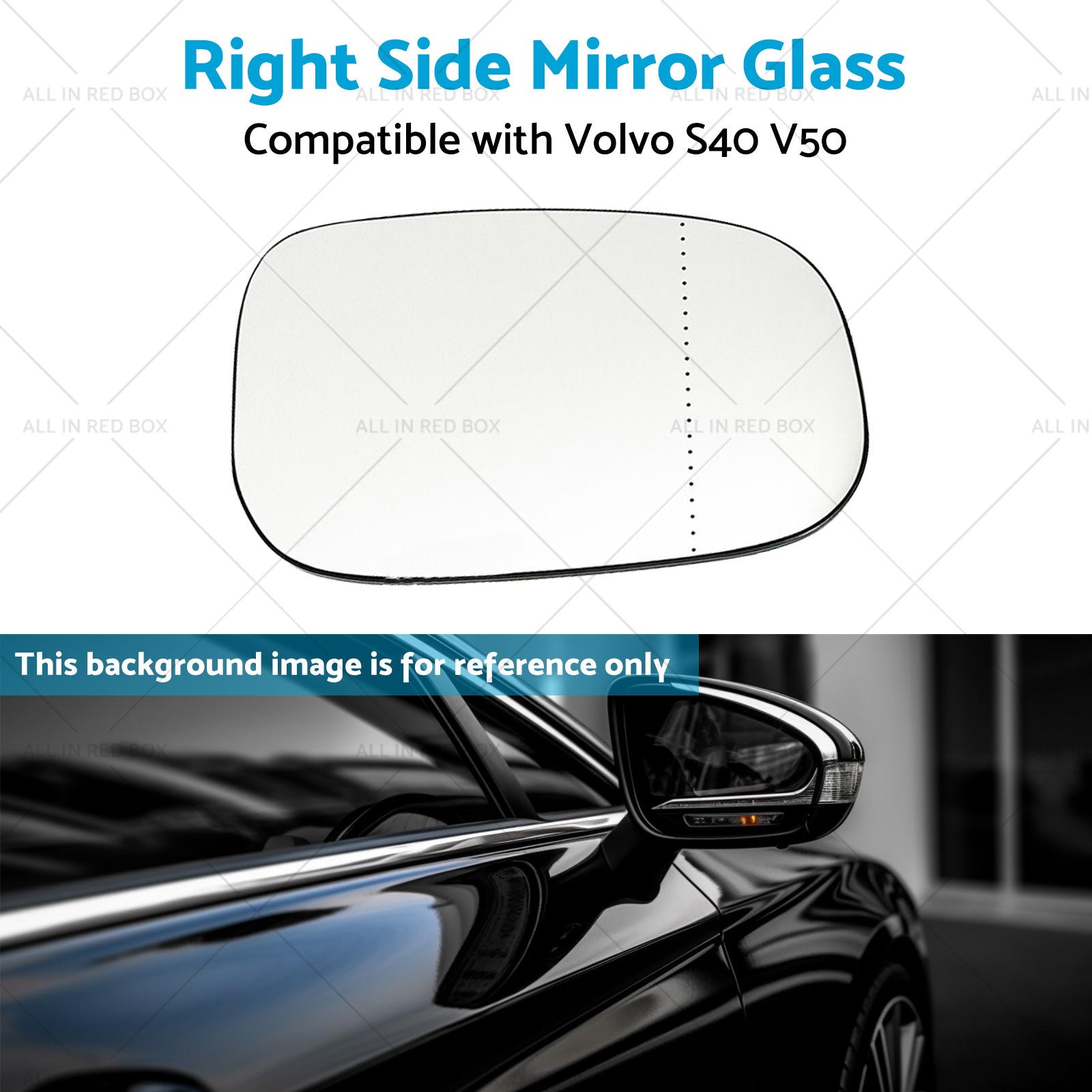 Right Side Mirror Glass Suitablefor Volvo S40 M V50 T5 04-12 Large Blinker Type?-3