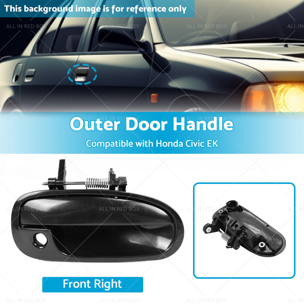 Smooth Black Front Right Outer Door Handle Suitable for Honda Civic EK 1995-2000-2