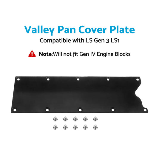 Suitable For LS1 LS Gen 3 Billet Valley Pan Cover Low Plate Knock Sensor Delete-1