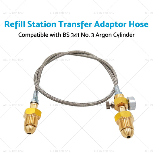 Refill Station Transfer Adaptor Hose Suitable for BS 341 No. 3 Argon Cylinder-1