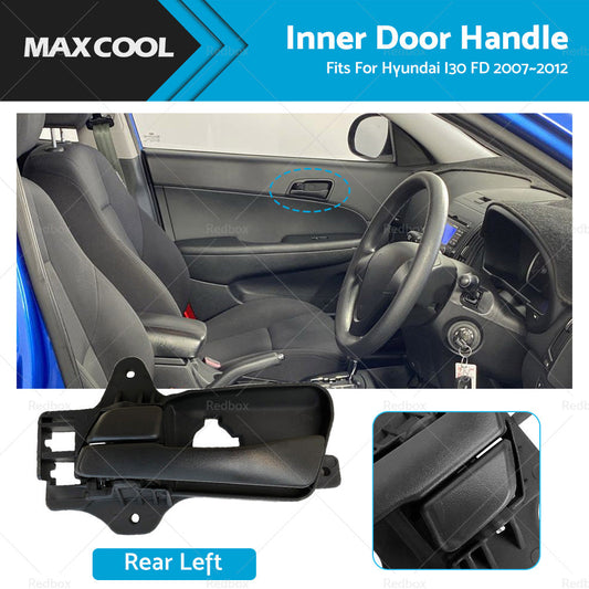Rear Left Side Inner Door Handle LH Fits For Hyundai I30 FD 2007-2012 Black-0