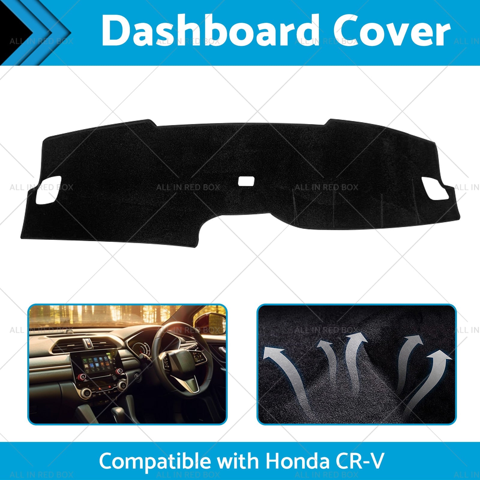 Dashboard Cover Pad Carpet Dash Mat Suitable for Honda CR-V CRV 2023 Without HUD-1