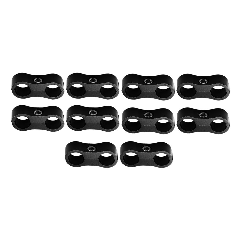 10x AN6 6AN AN-6 Nylon Braided Stainless Steel Fuel Oil Line Hose Separator Clamp-3