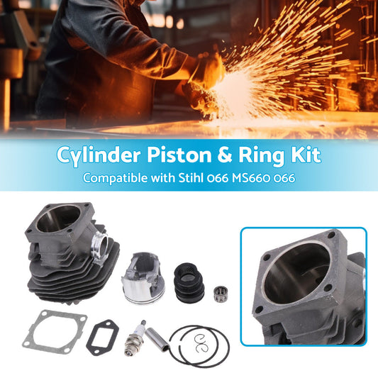 Suitable For Stihl 066 MS660 066 Chainsaw Parts 56mm Cylinder Piston  and  Ring Kit-1