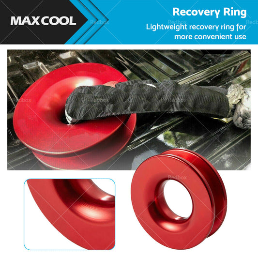 Recovery Ring Snatch Ring Block Pulley 37479lbs Soft Shackle Winch Rope Off Road-0