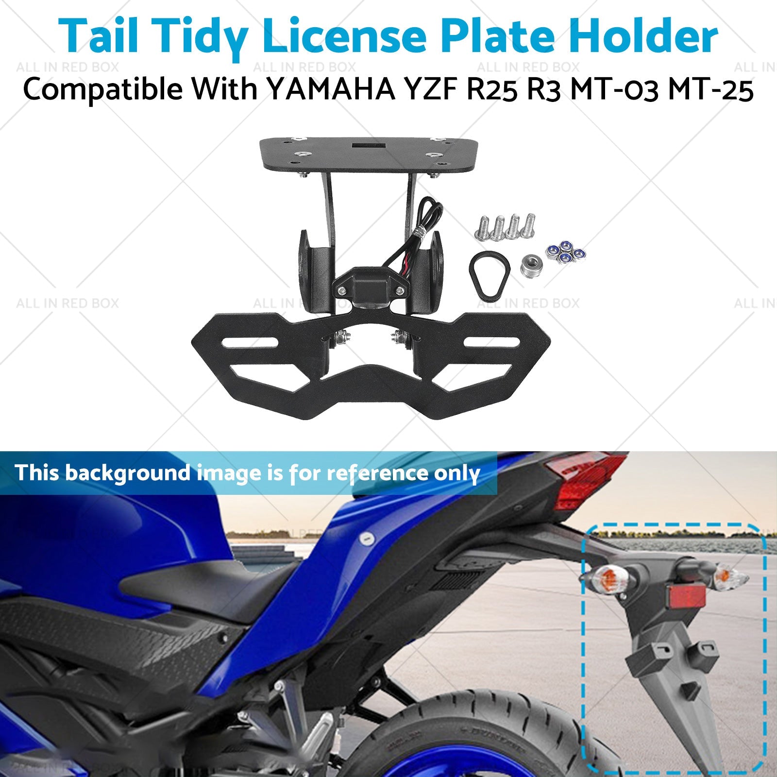 Tail Tidy License Plate Holder Suitable For YAMAHA YZF R25 R3 MT-03 25 2014-2020-4