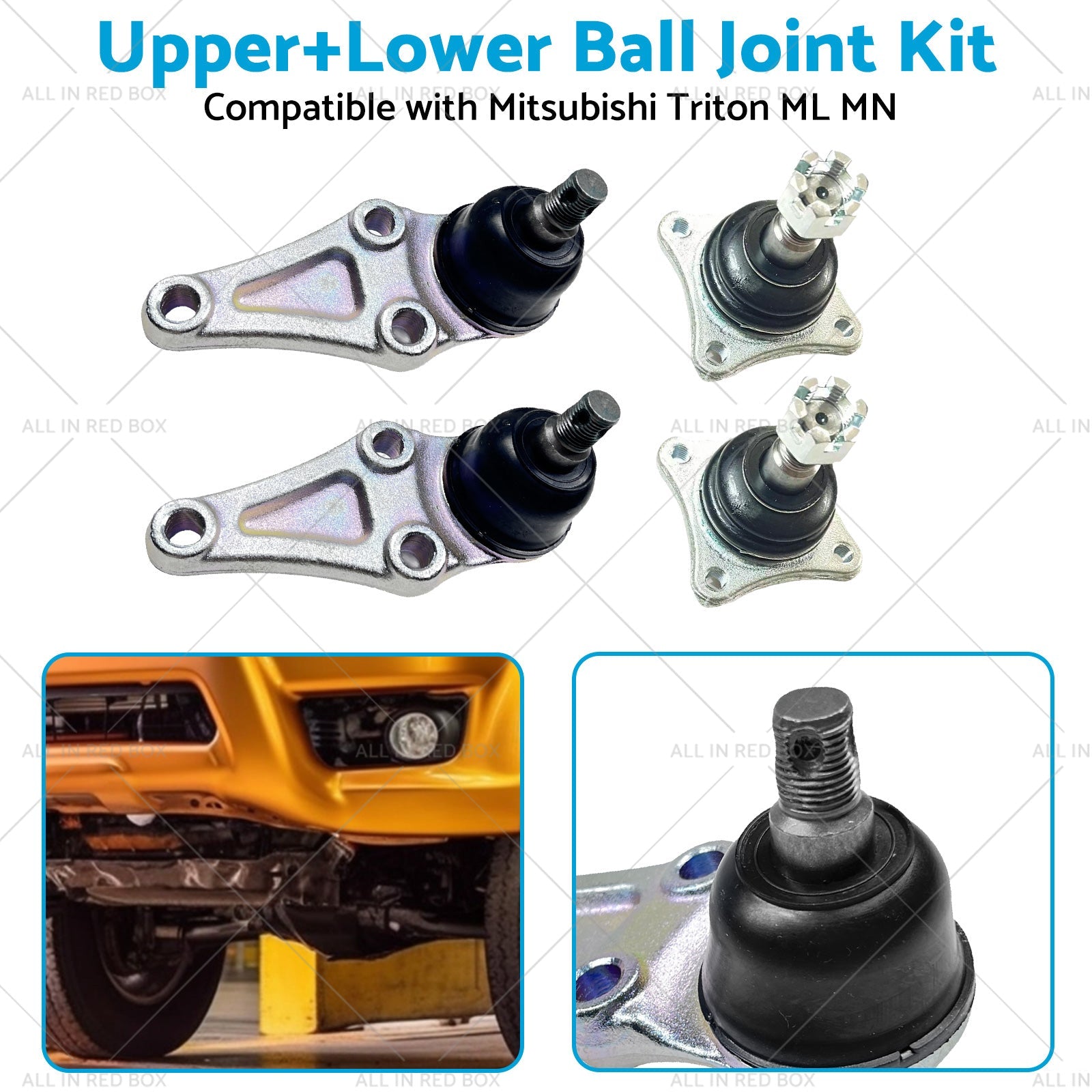 4pcs UpperLower Ball Joint Kit Suitable for Mitsubishi Triton ML MN UTE 4WD RWD-3