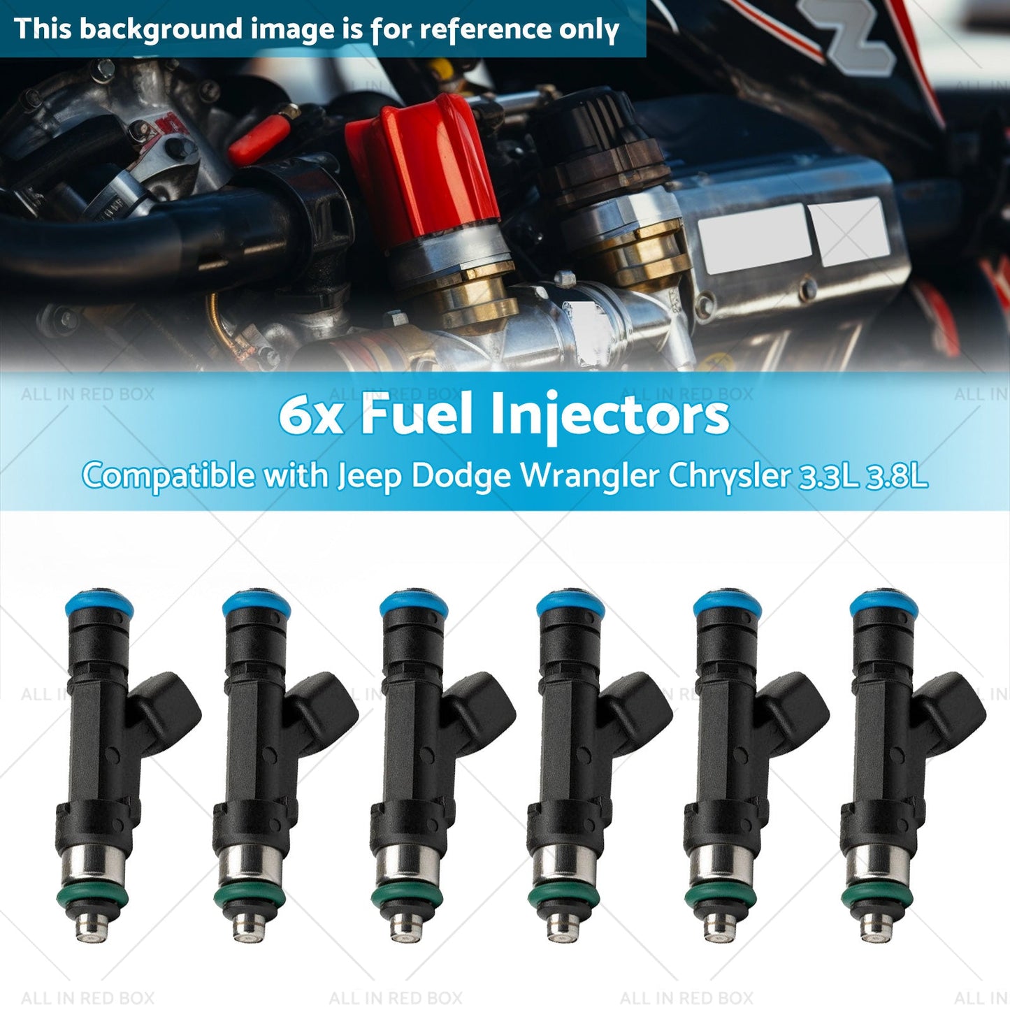 0280158119 6x Fuel Injectors Suitable for Jeep Dodge Wrangler Chrysler 3. 3L 3. 8L-2