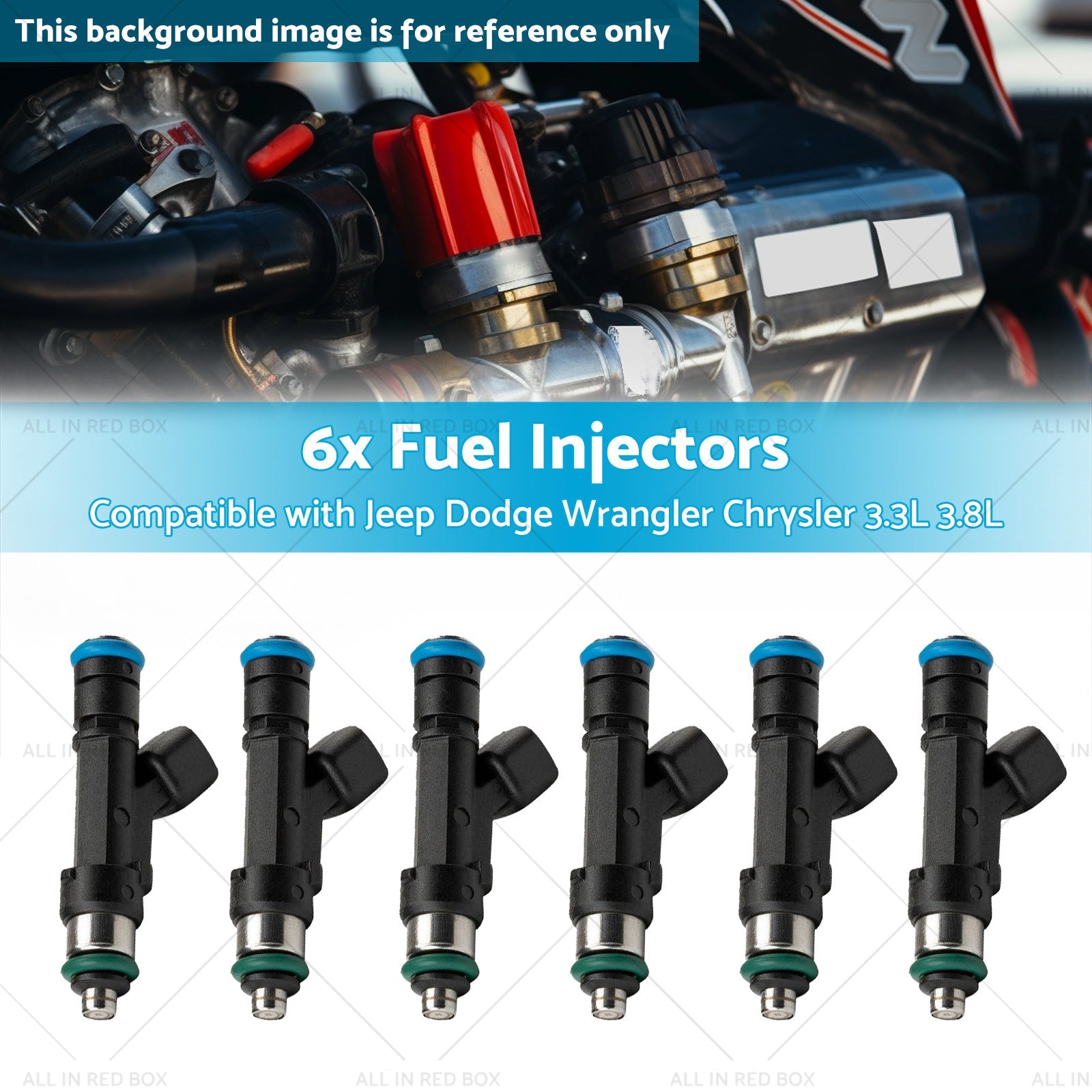 0280158119 6x Fuel Injectors Suitable for Jeep Dodge Wrangler Chrysler 3. 3L 3. 8L-2