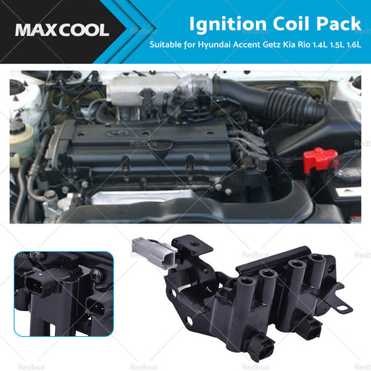 Ignition Coil Pack Suitable for Hyundai Accent Getz Kia RIO 1. 4L 1. 5L 1. 6L G4EC-0