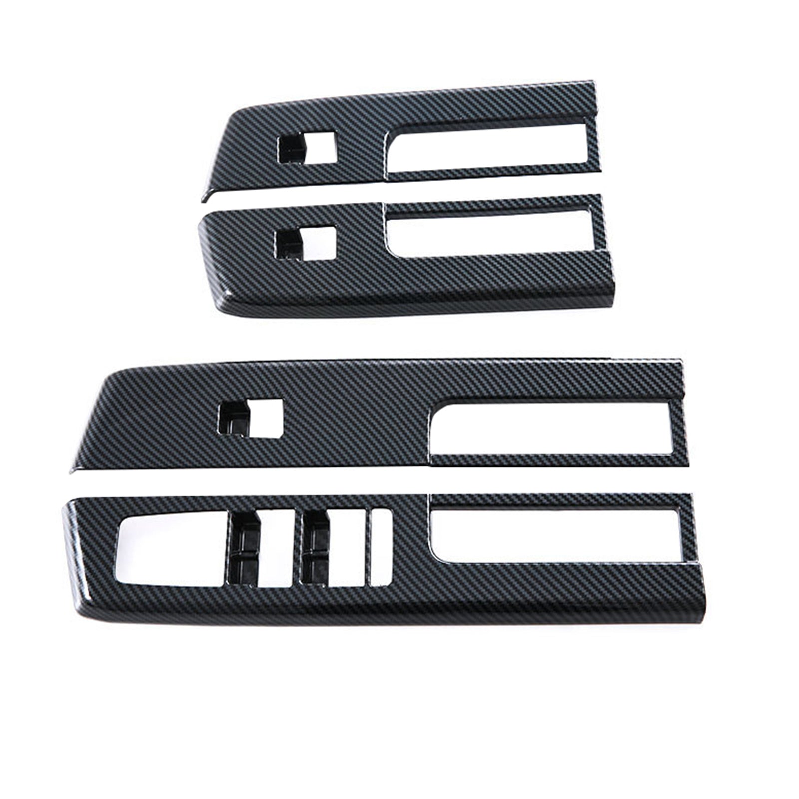 4x Window Lift Panel Cover Trim Suitable For Mitsubishi L200 Triton 23-25 Carbon-3