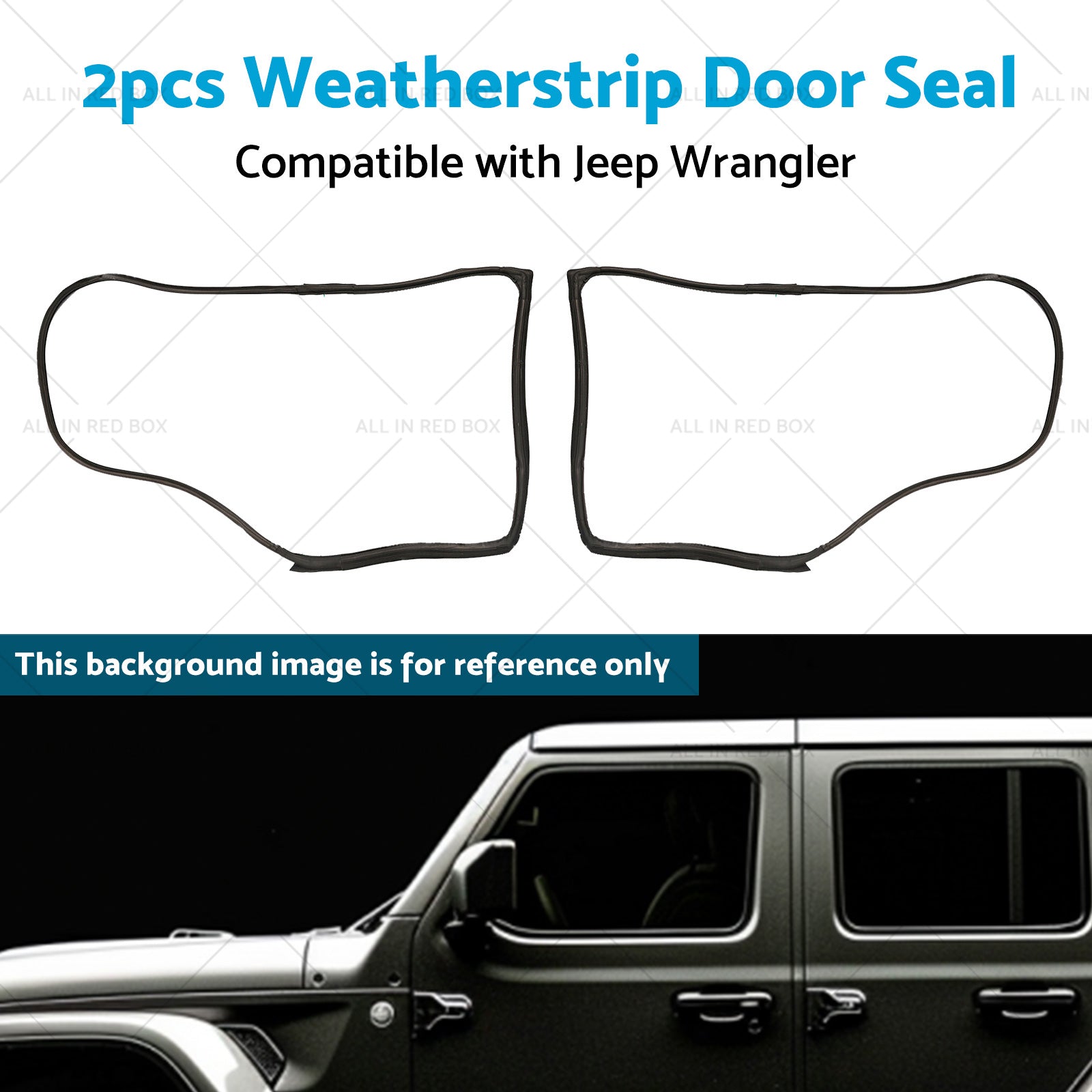 2pcs Front Door Weatherstrip Gasket Seal Suitable For Jeep Wrangle JK 2007-2018-4