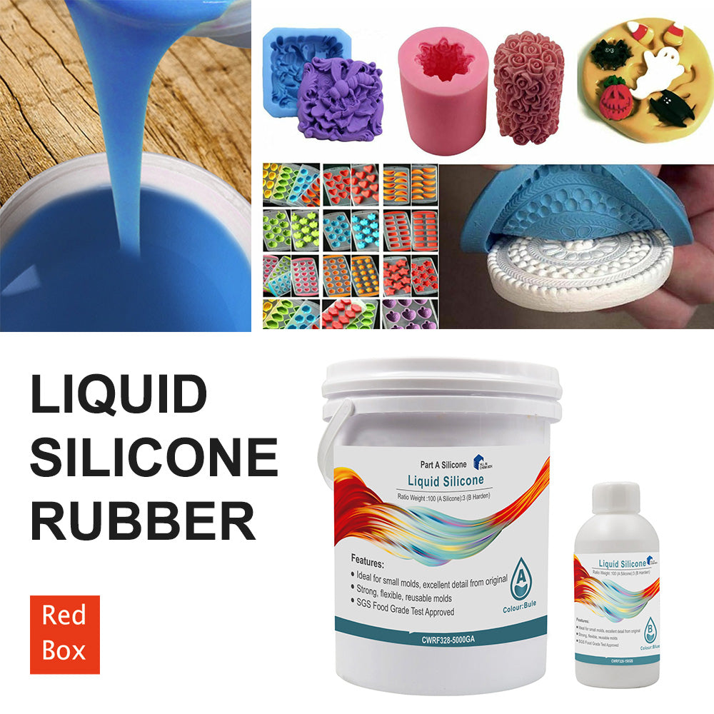 SH25 Liquid Silicone Rubber Mould Making Kit 100:3 Mix - 1Kg 5Kg 10Kg Blue-1
