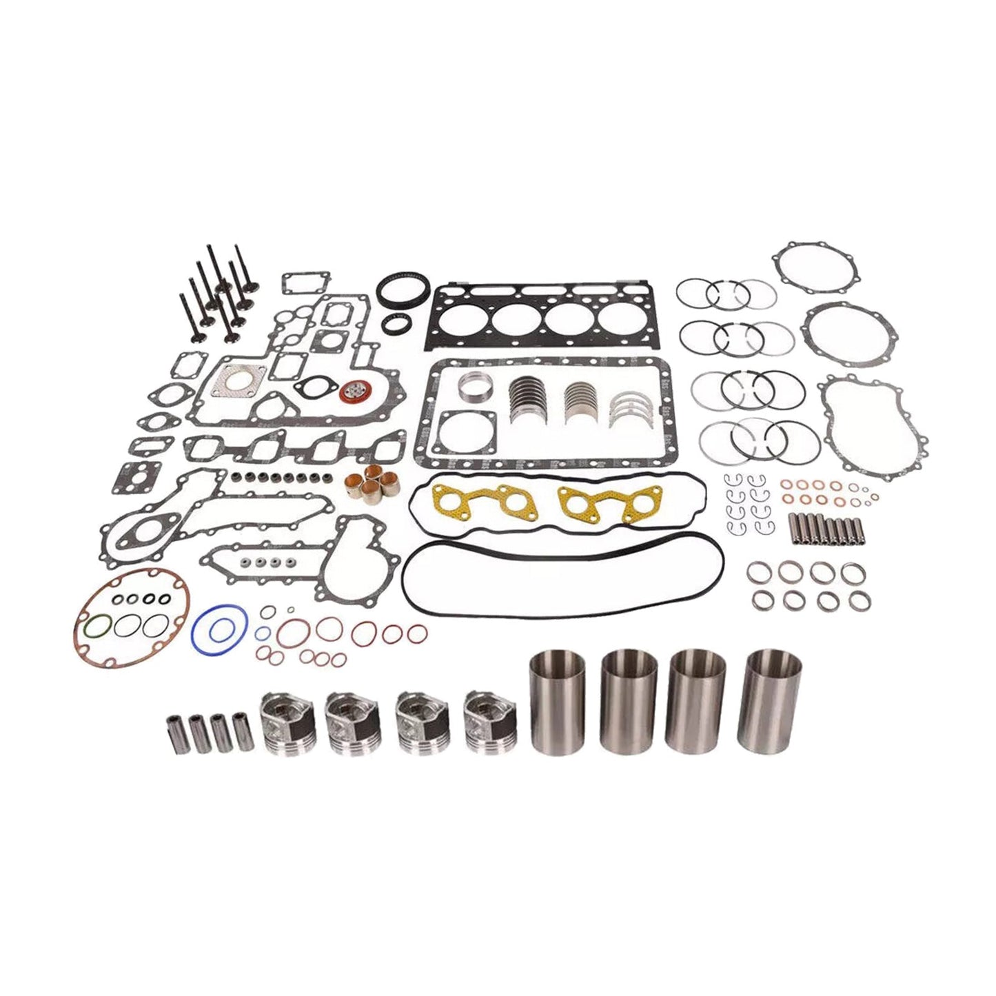 Overhaul Rebuild Kit+Liner Suitable for Kubota L4200 V2203 Bobcat 753 A0216A0281-0