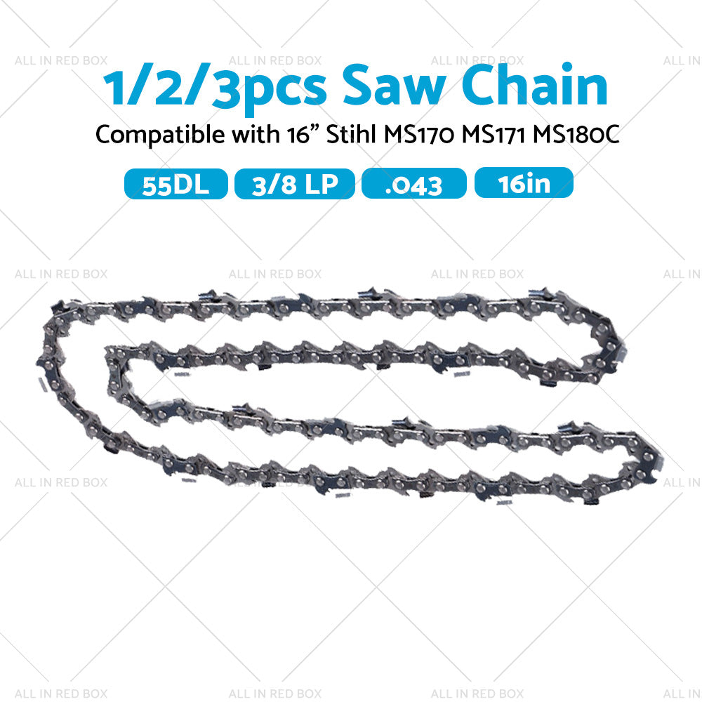 16 inch Chainsaw Saw Chain 55DL 3/8 LP 043 Suitable for Stihl MS170 MS171 MS180C-4