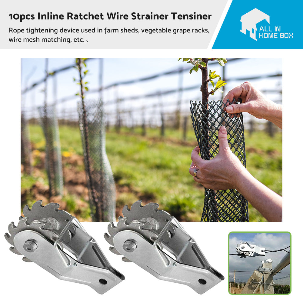 10PCS or SET INLINE RATCHET STRAINER FOR TENSIONING FENCE WIRE TENSIONER-3