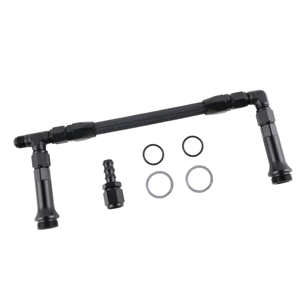 Braided AN6 Dual Feed Carburetor Fuel Line Double Pump Suitable For 4150 Holley Carburetor-0