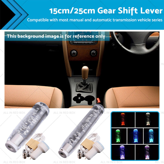 Universal Car Manual Gear Shift Knob Stick Lever LED Light Gear Lever 15cm/25cm-0