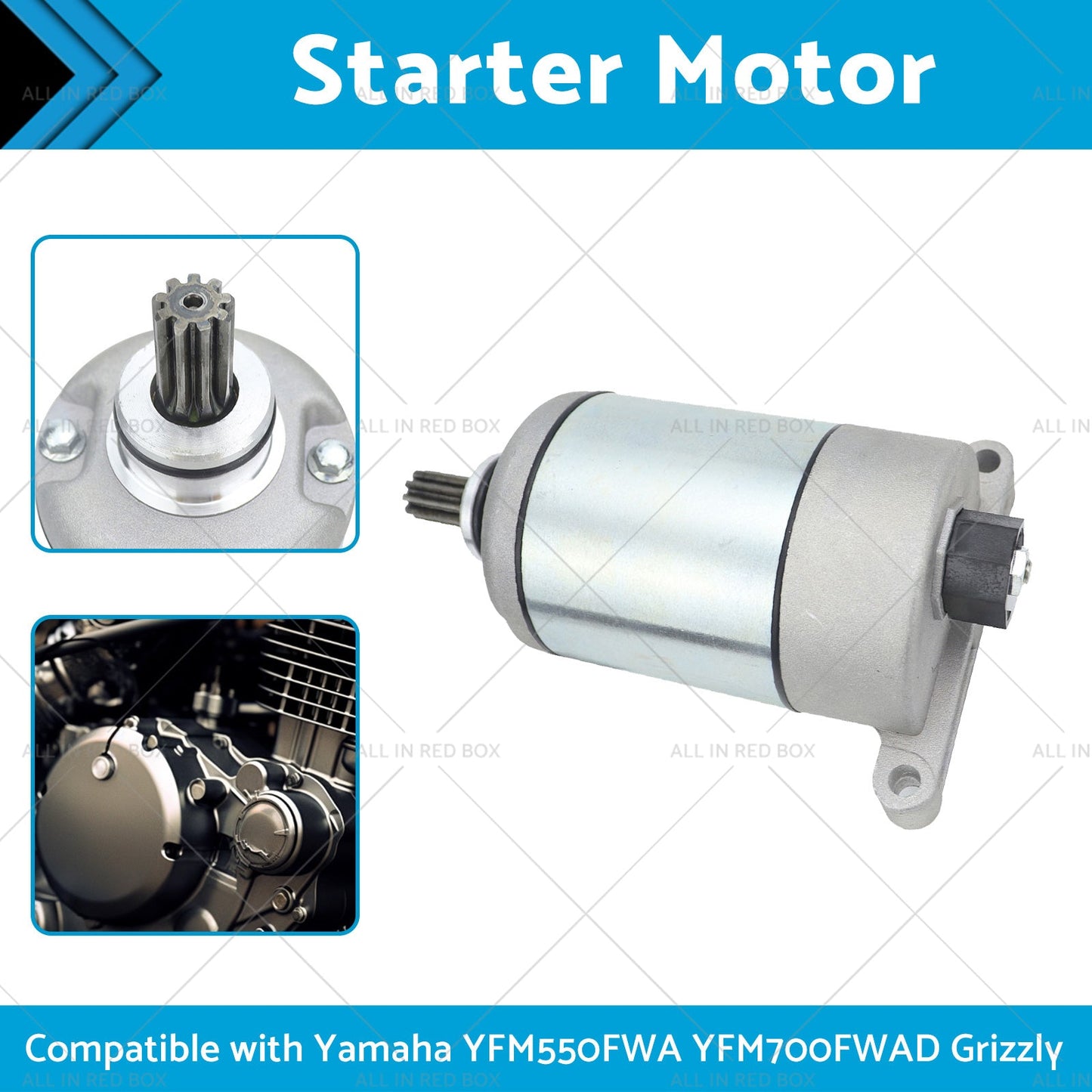 Starter Motor Suitable Yamaha YFM550FWA Grizzly 550 09-15 YFM700 EPS-Hunter-1