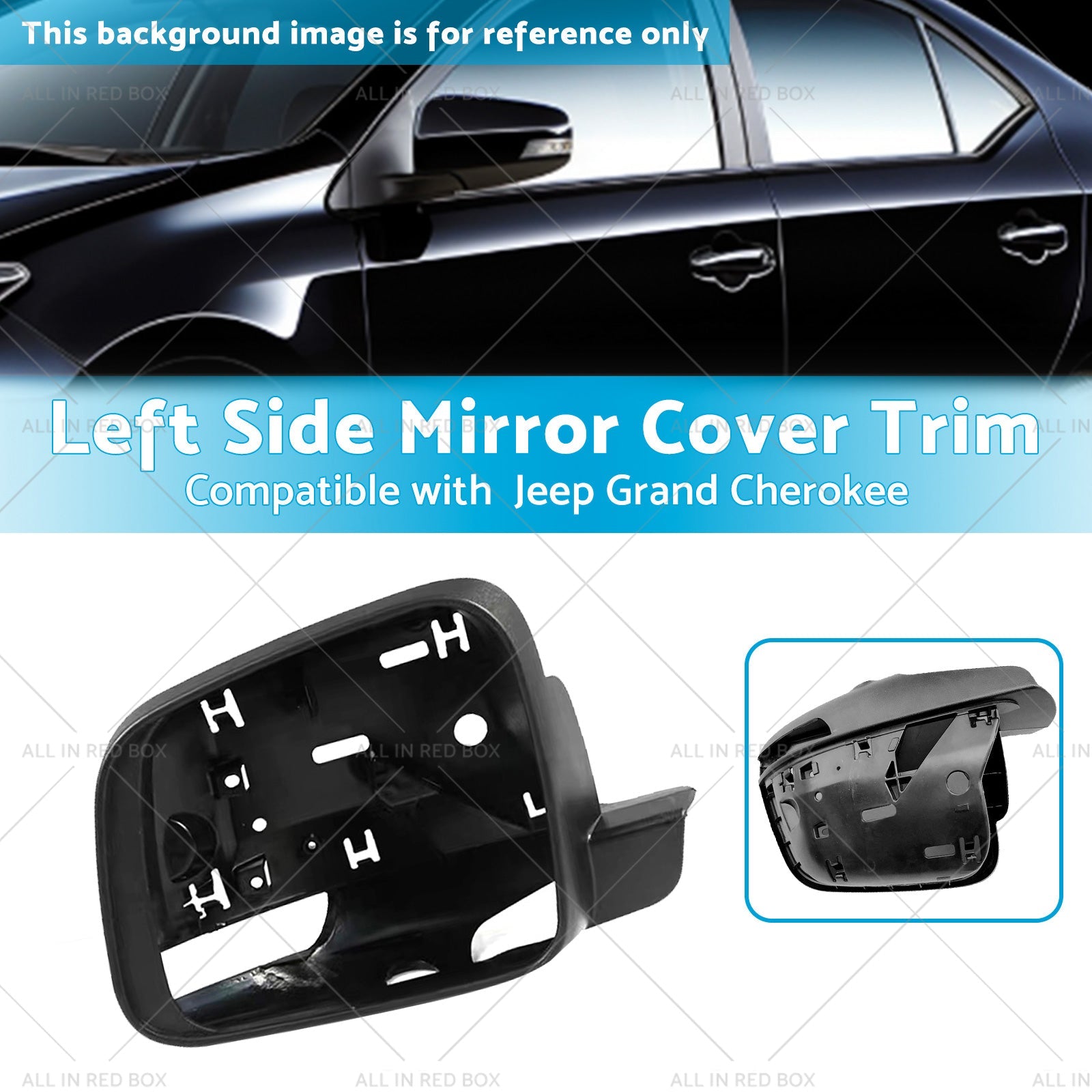 Left Side Mirror Cover Trim Frame Suitable for Jeep Grand CherokeeWK 2010-on-2