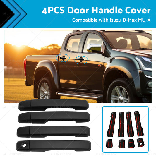 4PCS Door Handle Cover Trim Suitable for Isuzu D-Max DMax MUX MU-X 2012 - 2015-0