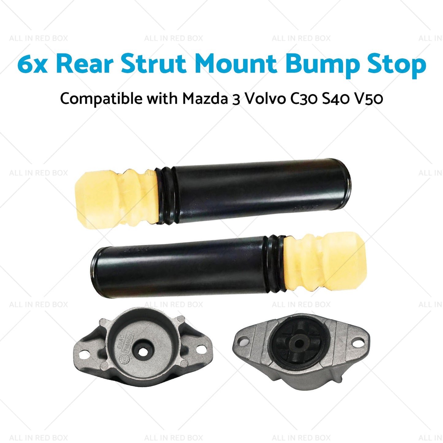 6x Rear Strut Mount Bump Stop Suitable for Mazda 3 Volvo S40 C30 V50 MKC Escape-3