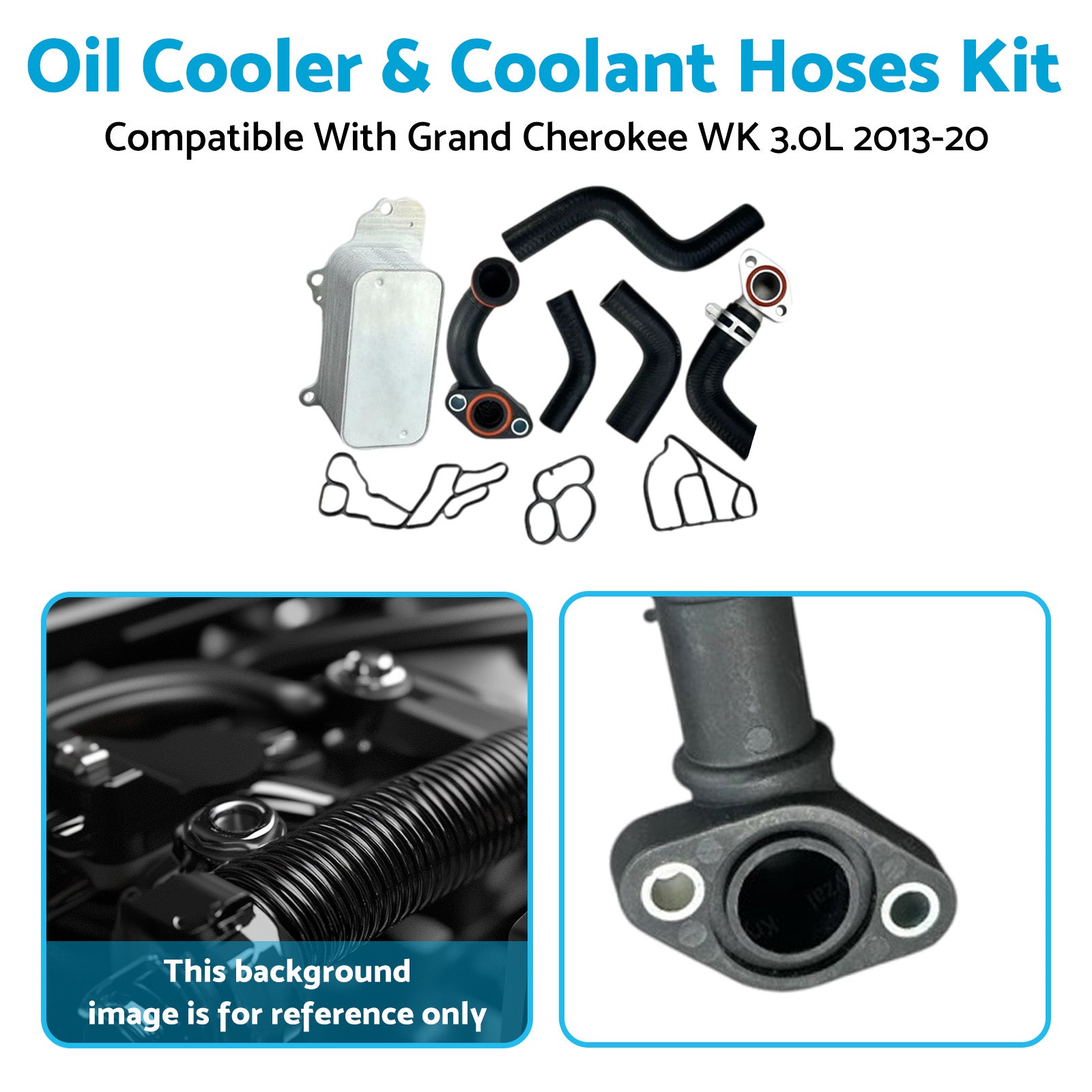Oil Cooler & Coolant Hose Set Suitable For Jeep Grand Cherokee 3.0L Eco Diesel-3