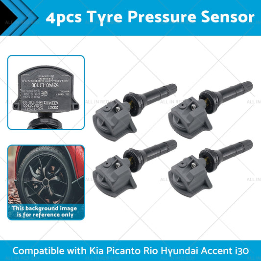4X Suitable for Kia Sorento Hyundai i30 TPMS Tyre Pressure Sensors 52940-L1100-1