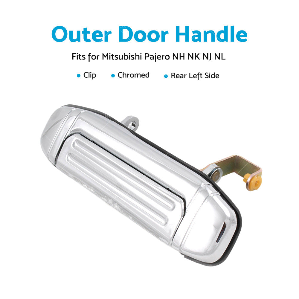 REAR LEFT CLIP Outer Door Handle for Mitsubishi Pajero NH NK NJ NL 1991-2000-2