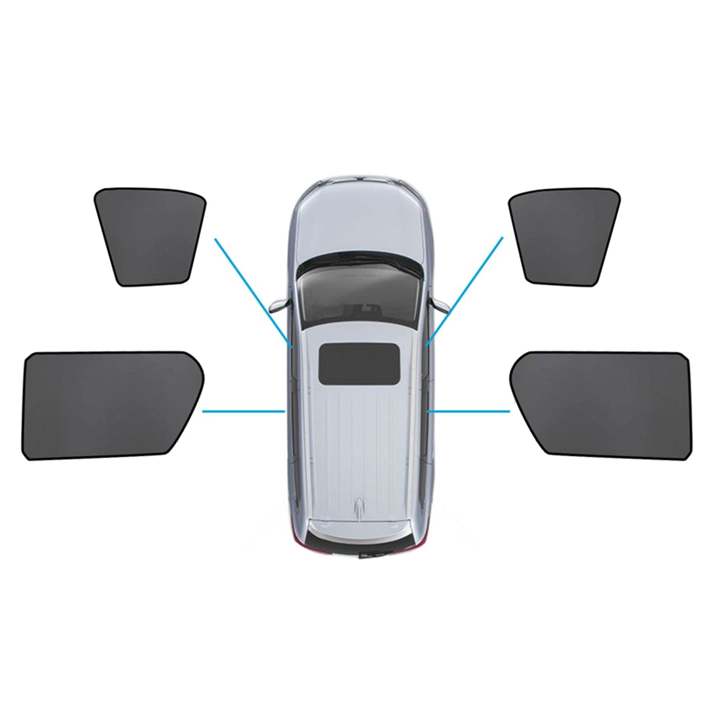 Magnetic Mesh Sun Blind Shades Suitable for Suitable for Toyota Hilux SR5 15-25-2