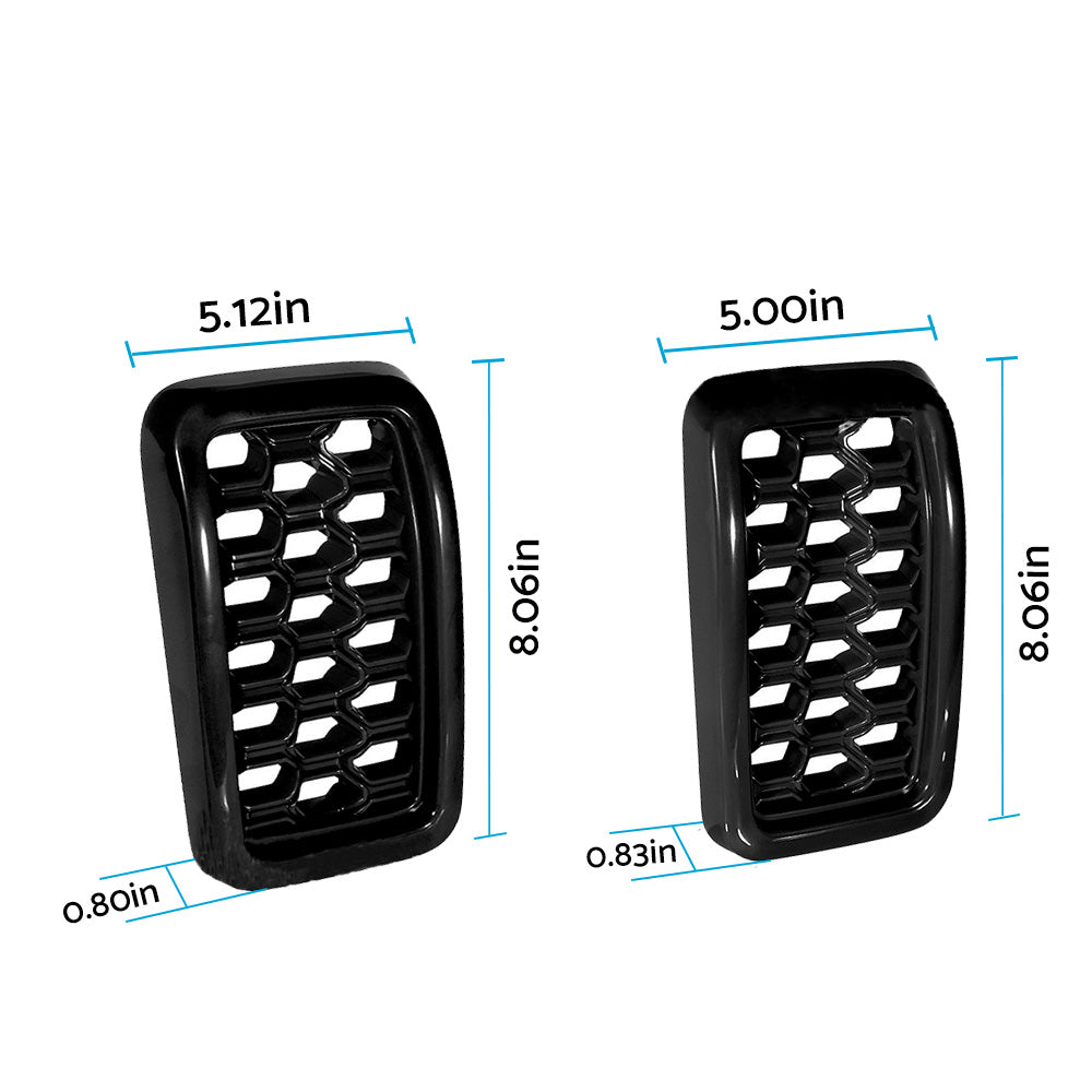 Front Grille Mesh Covers Inserts Suitable For Jeep Grand Cherokee 2017-2022 Black-4