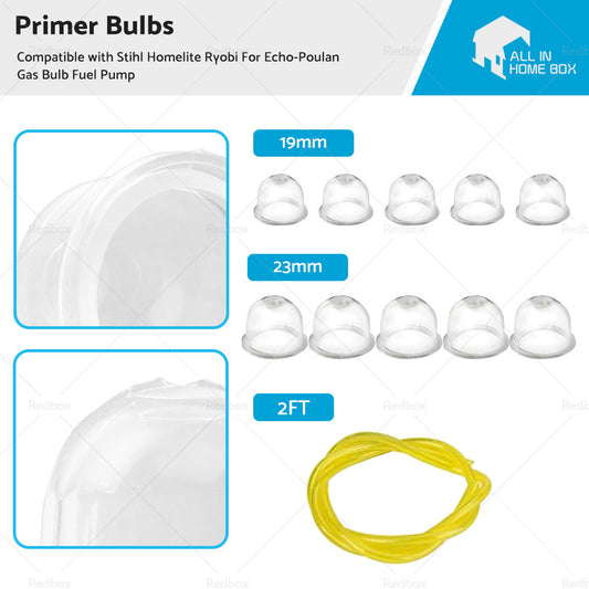 5x Primer Bulbs Suitable For Stihl Homelite Ryobi Echo-Poulan Gas Bulb Fuel Pump-0