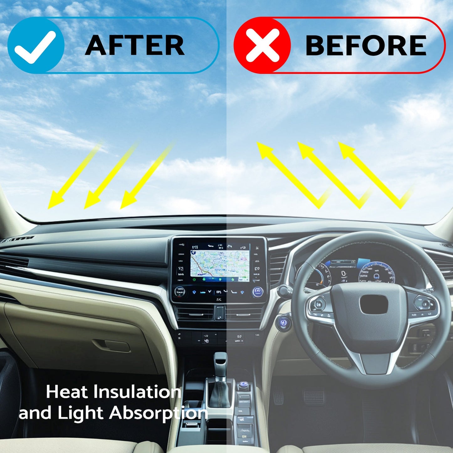 Non-Slip Dash Mat Dashboard Cover Suitable For Honda Odyssey RB 2.4 K24A 09-13-4