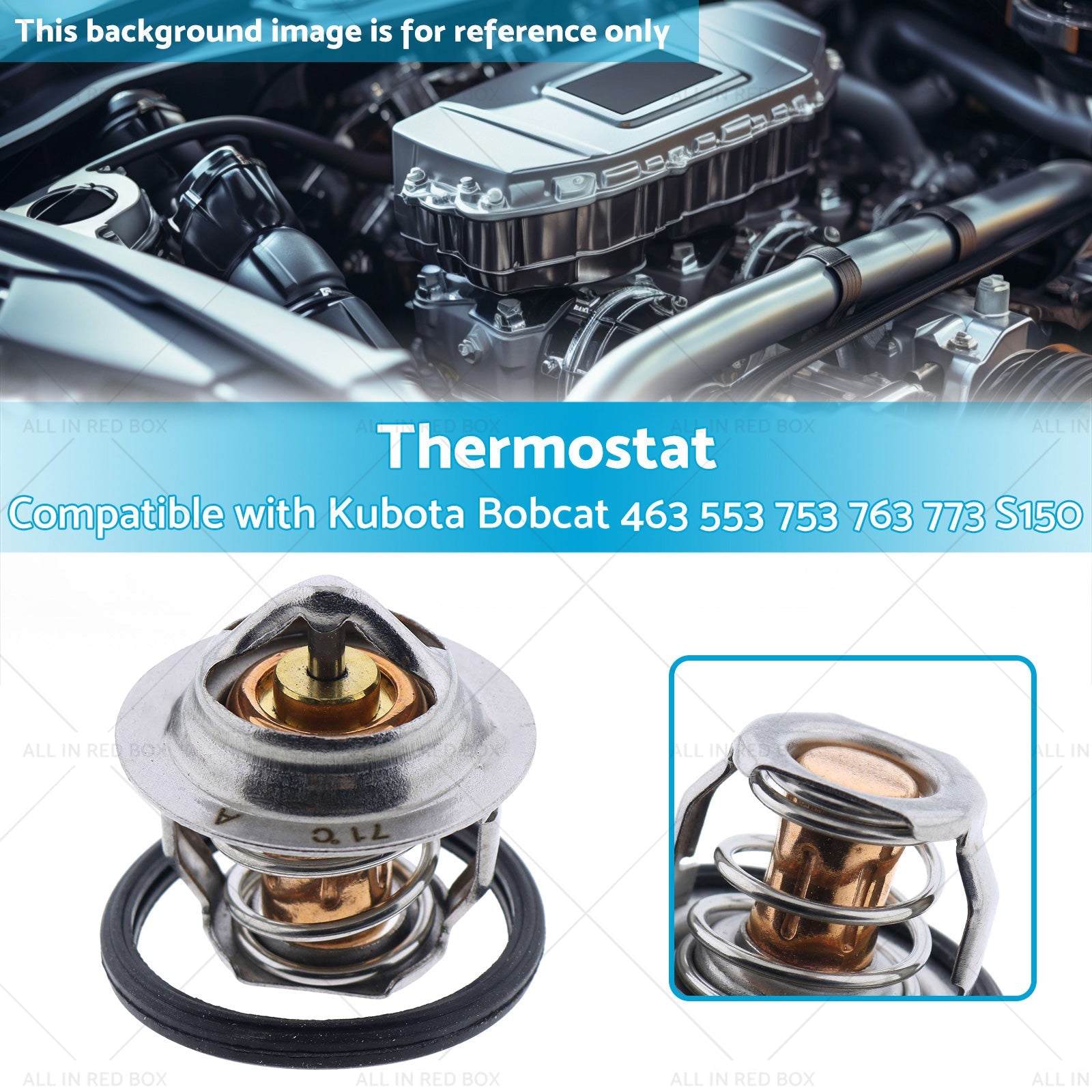 3918235 6653948 Thermostat Suitable for Kubota Bobcat 463 553 753 763 773 S150-2