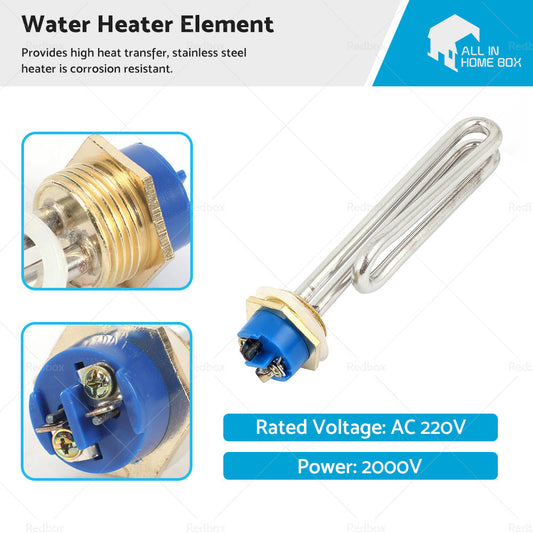 AC220V 2000W Metal Water Heater Boiler Electric Tube Heating Element-0