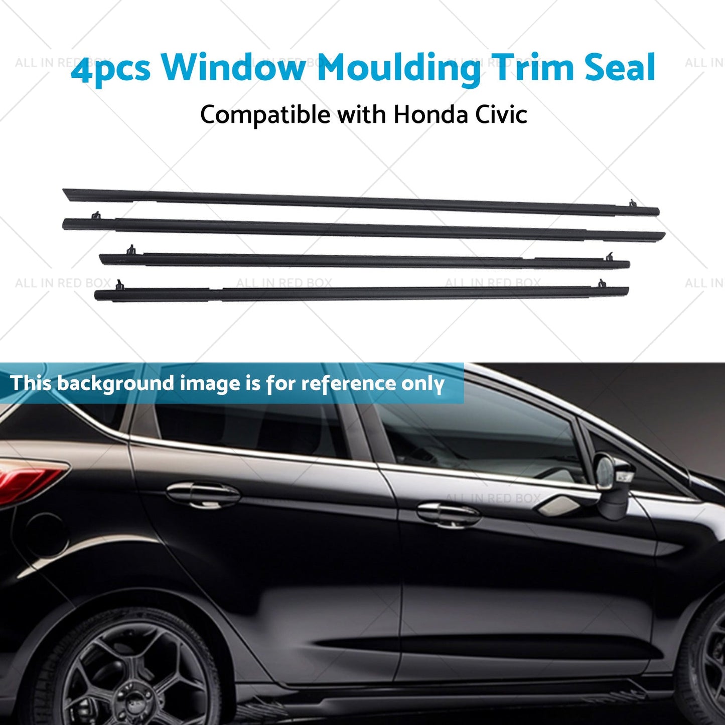 4pcs Window Door Belt Weather Strips Suitable for Honda Civic 06-11-4