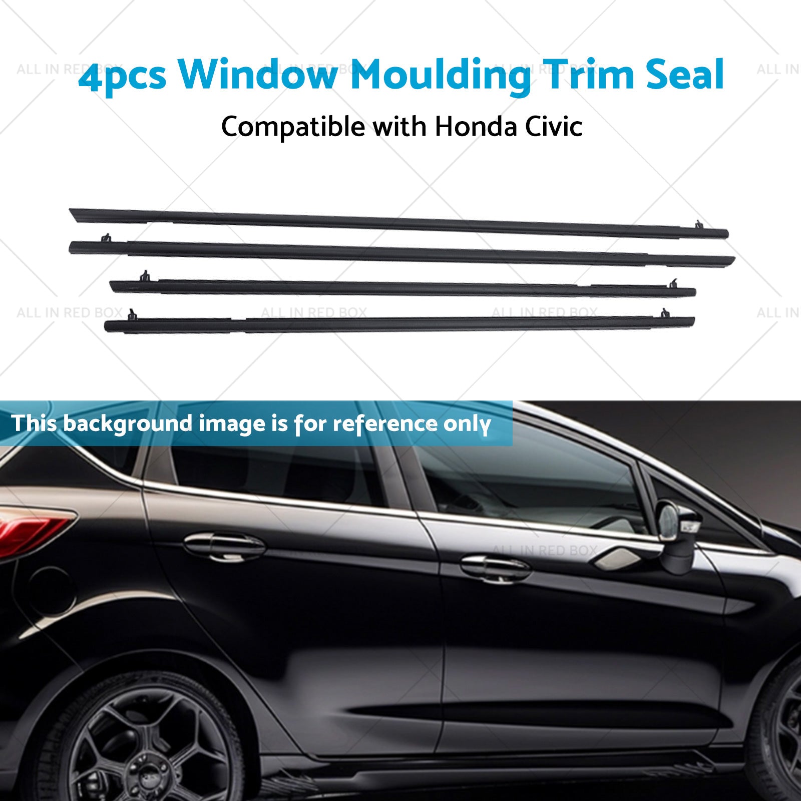 4pcs Window Door Belt Weather Strips Suitable for Honda Civic 06-11-4