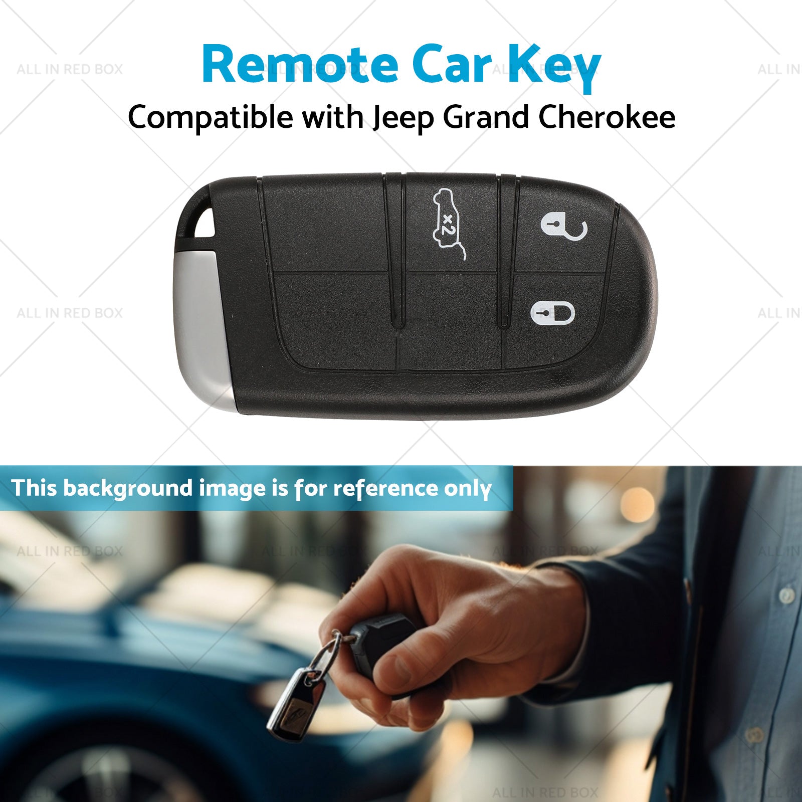 3 Button Smart Car Remote Key Replacement Suitablefor Jeep Grand Cherokee 14-19-3