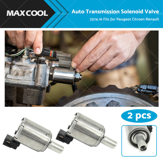 2x Auto Transmission Solenoid Valve Suitable For Peugeot Citroen Renault 257416-0