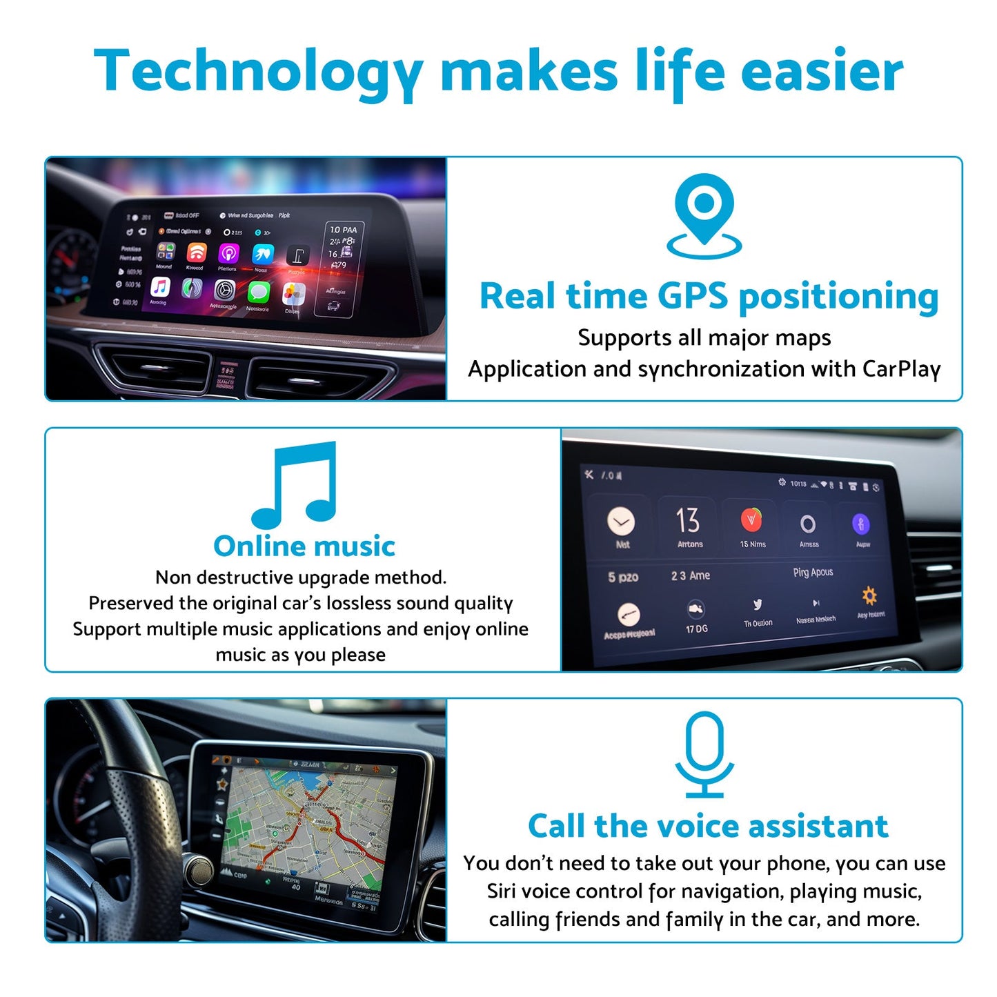 Bluetooth USB Wireless Receiver Black Suitable for Apple CarPlay Adapter-1