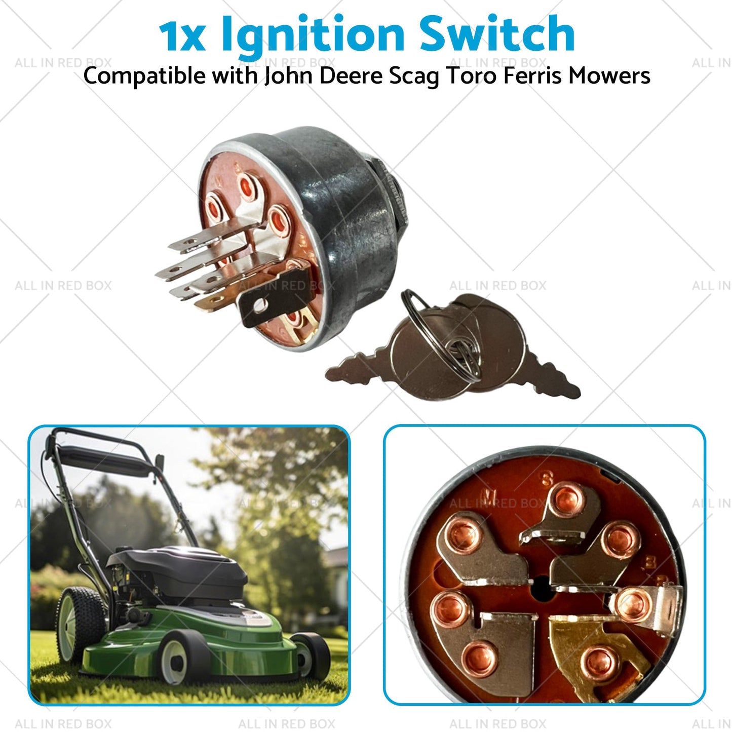 Ignition Switch 6Pin for John Toro Ferris Deere Scag Mowers 692318 493625 1396-3