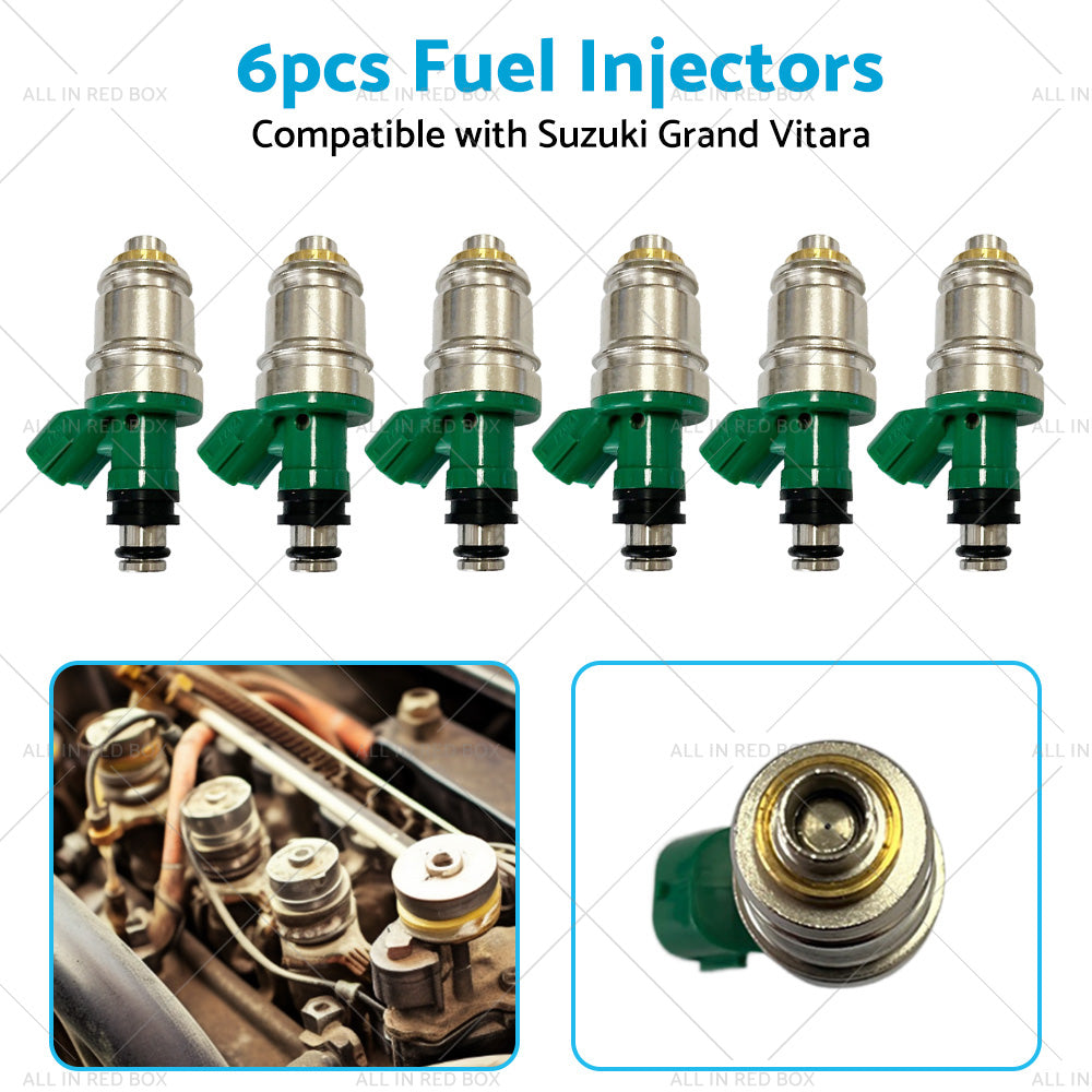 6PCS Fuel Injector Suitable for Suzuki Grand Vitara SQ625 H25A 2. 5L V6 1998-2005-4