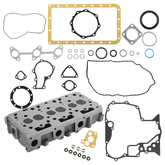 Complete Cylinder Head & Gasket Kit Suitable for Kubota Engine D902 ZD323 RTV900-0