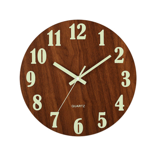 12'' Luminous Wall Clock Glow In The Dark Silent Quartz Indoor Home Modern Clock-0