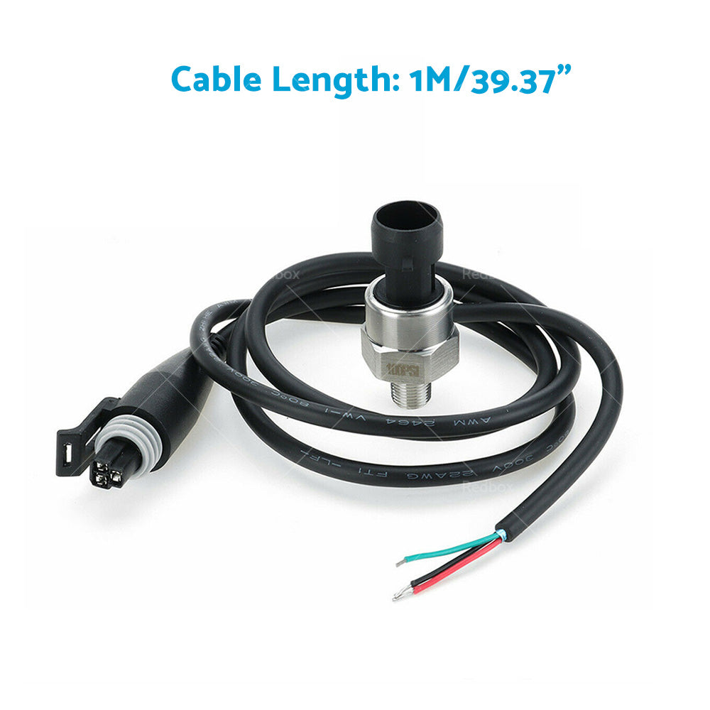 100PSI 5V 1 or 8NPT Stainless Steel Oil Fuel Air Pressure Transducer Sender Sensor-3
