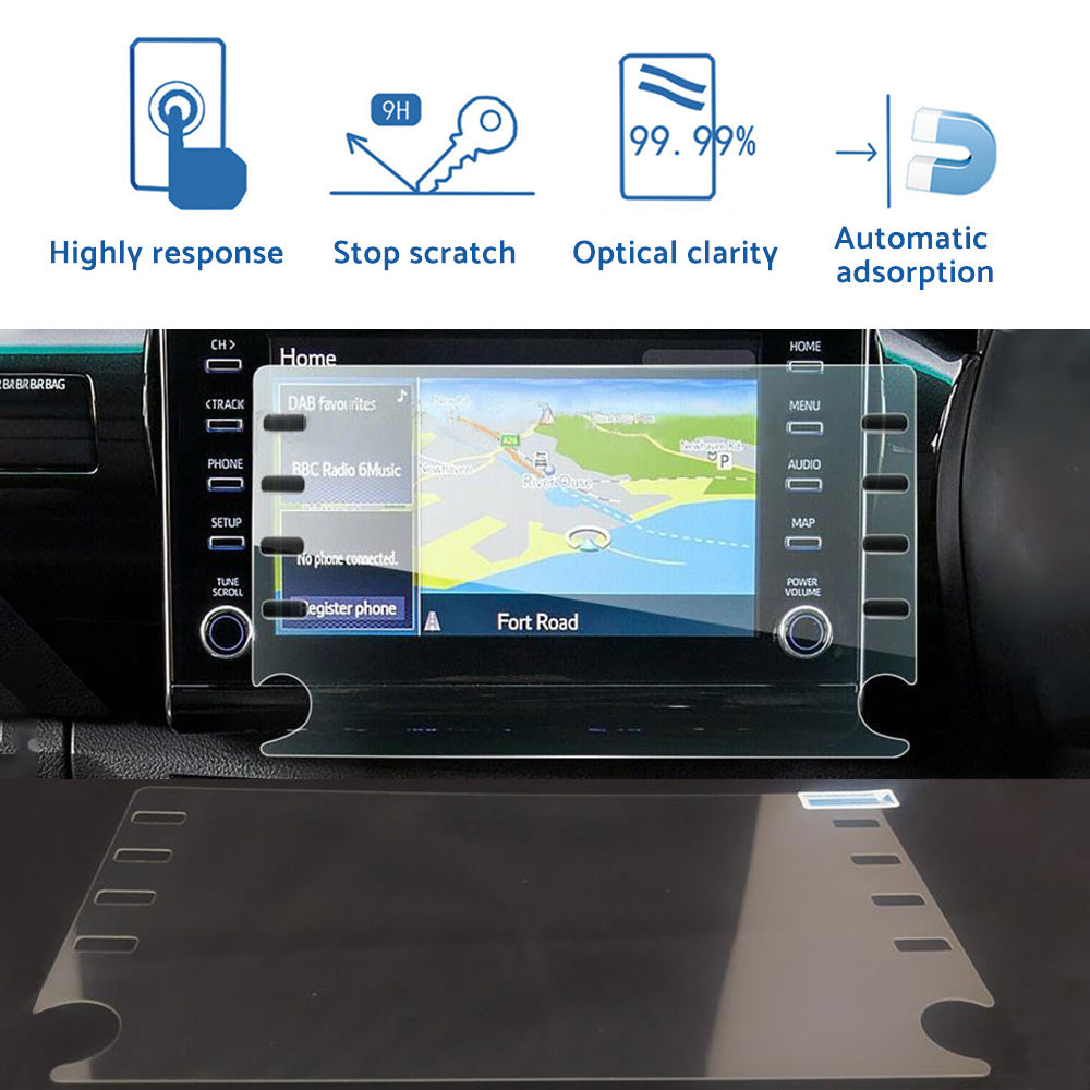 Suitable For Toyota HiLux 2021-2022 Car Touchscreen Protector Tempered Glass 8in-3