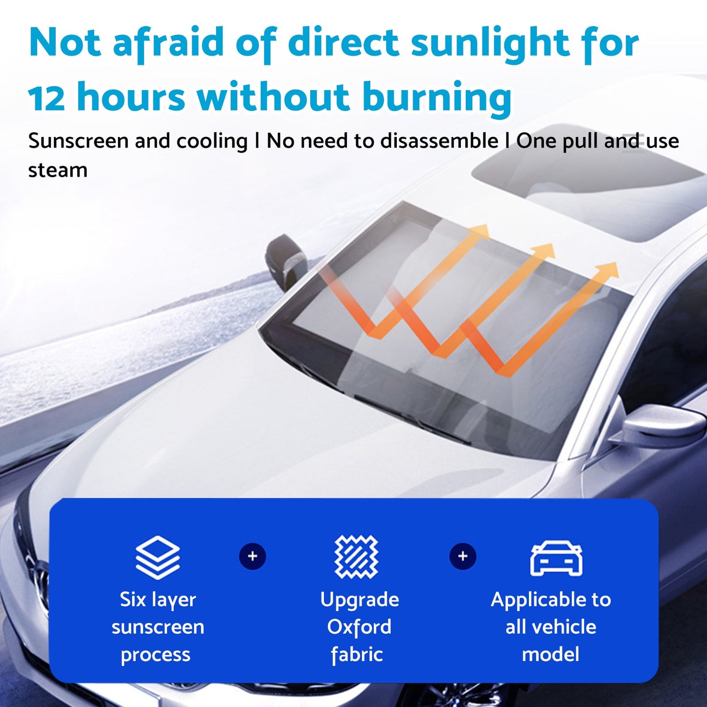 Auto Retractable Sunshade Suitable For Car Windshield w/Automatic Function 2025-4