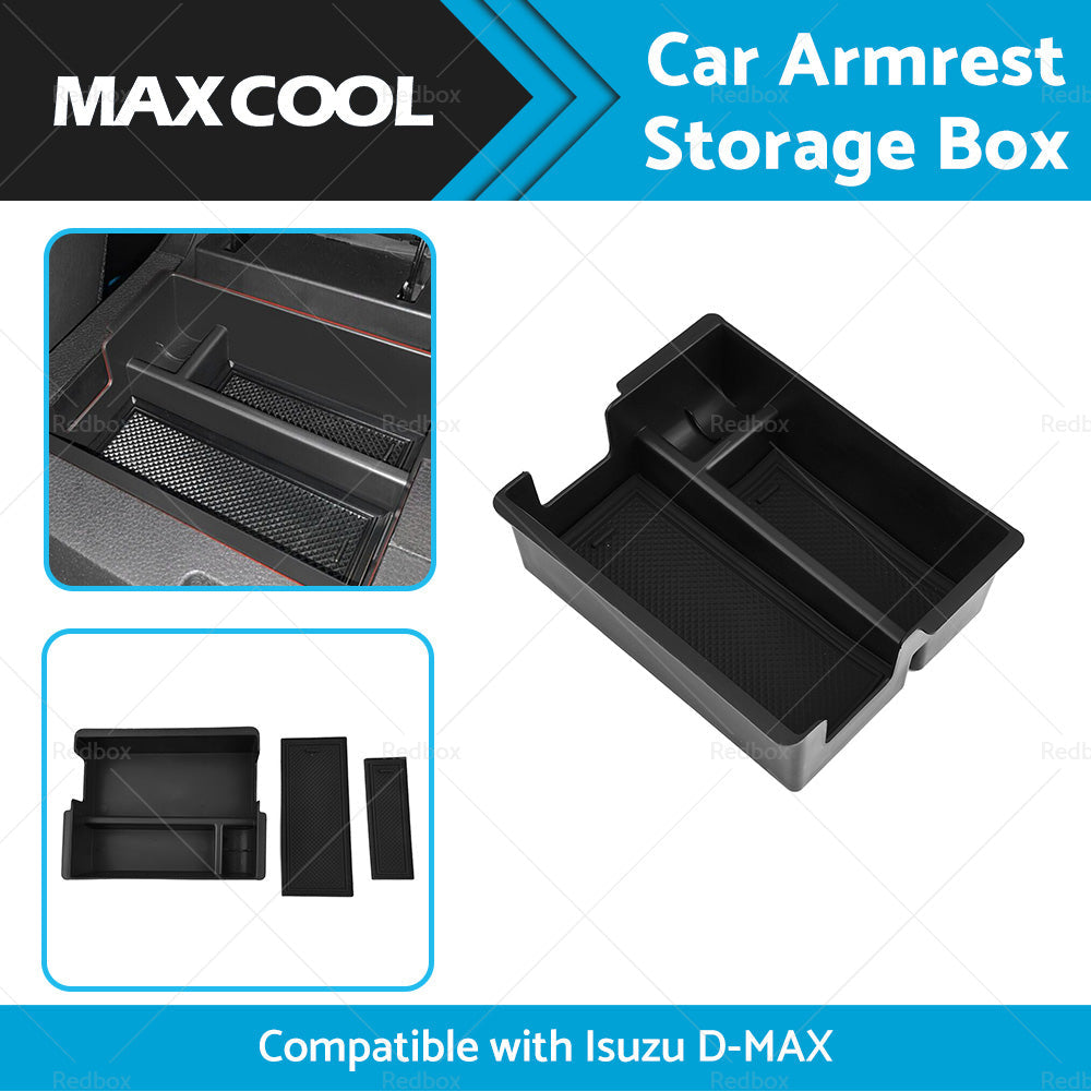 Black Center Console Armrest Storage Box Tray Suitable for Isuzu D-Max DMAX-1