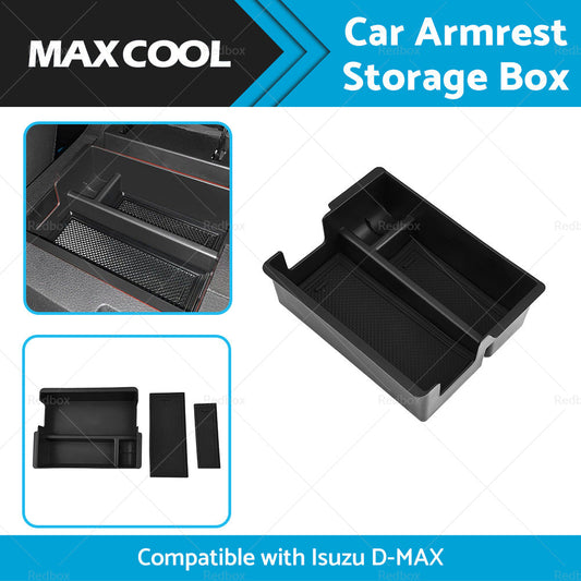Black Center Console Armrest Storage Box Tray Suitable for Isuzu D-Max DMAX-1