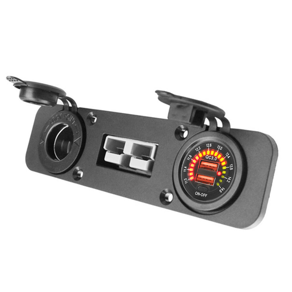 50 Amp Anderson Plug USB 3. 0 Cigarette Socket Flush Mount Recessed Plate REDARC-4